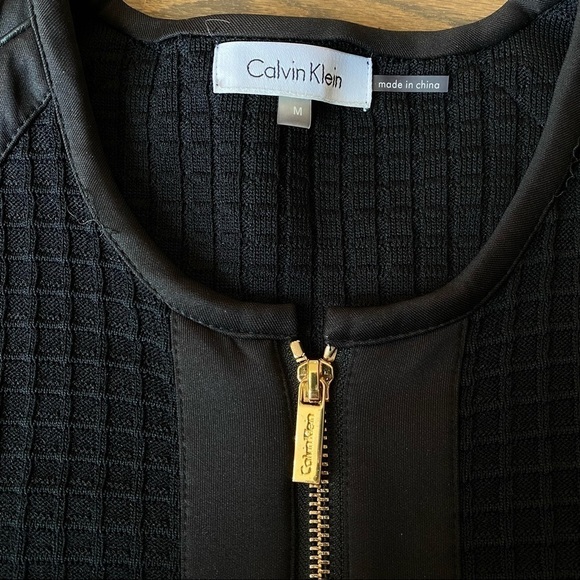 High quality Calvin Klein black full zip up jacket cardigan medium - Picture 8 of 14